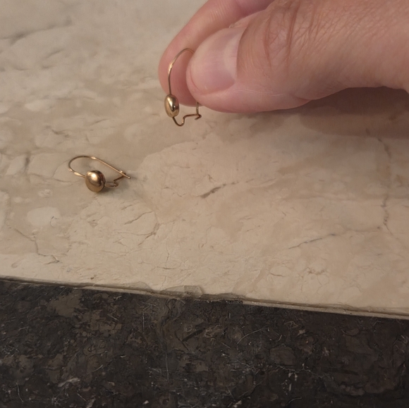 Dainty Gold French Hook Earrings - Picture 4 of 4